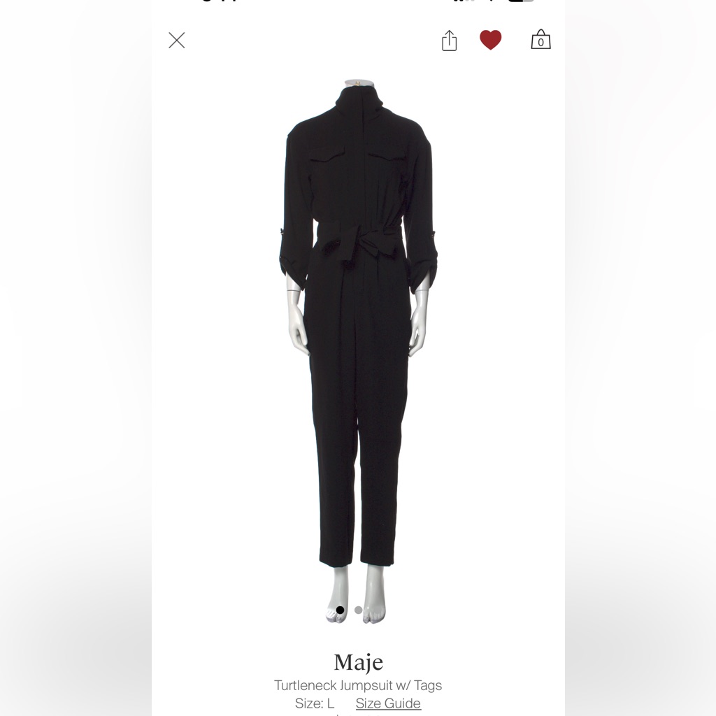 Maje Turtleneck Jumpsuit